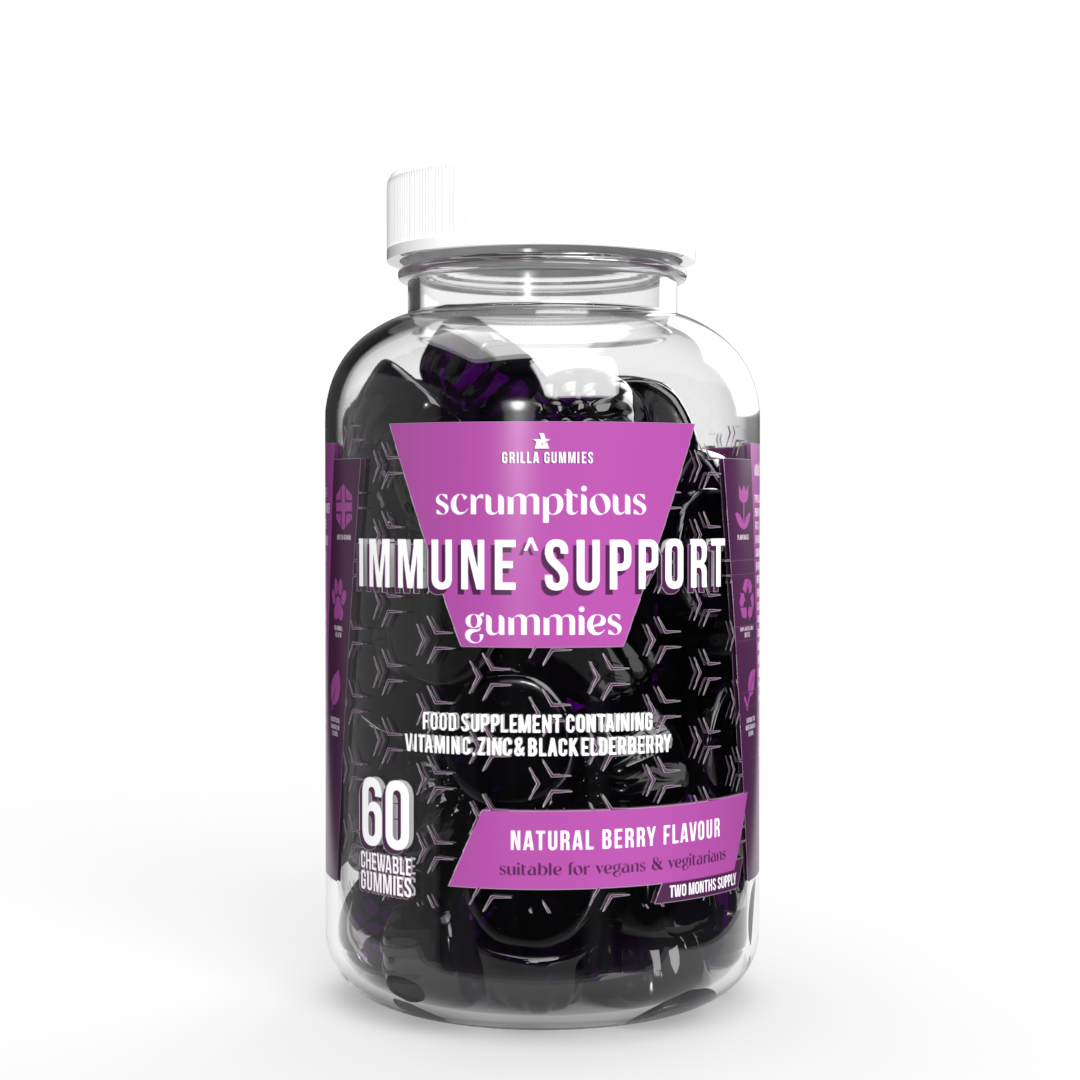 Immune Complex (Elderberry, Vitamin C and Zinc) Blueberry Flavour - 60 Vegan Gummies